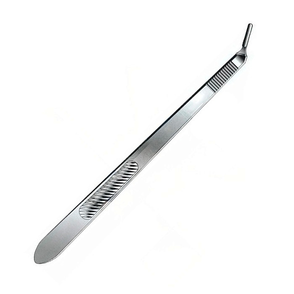 Рукоятка скальпеля №3L, изогнутая, цельная, Surgicon