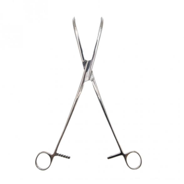 Зажим жесткий для влагалищных операций, №2, изогнутый, 233 мм. Surgiwell
