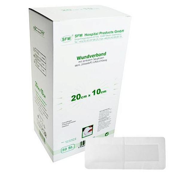 Лейкопластырь SFM повязка 20,0 см х 10,0 см №1, 25 шт/уп