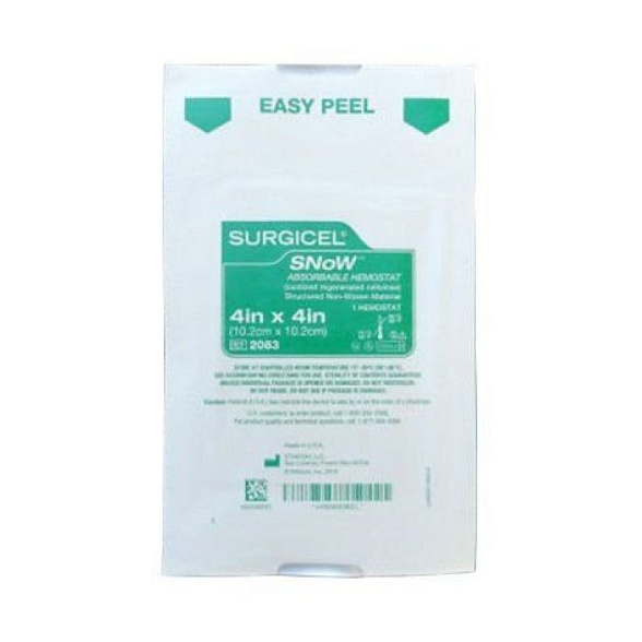 Серджисел СНоУ материал гемостатический рассасывающийся 2.5 х 5.1 см