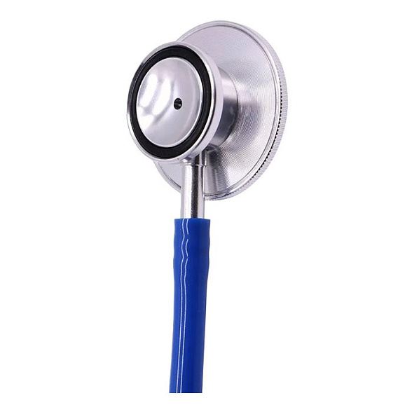 Стетофонендоскоп СФ-02-«Адъютор» с двусторонней фонендоскопической и стетоскопической головкой с синими трубками