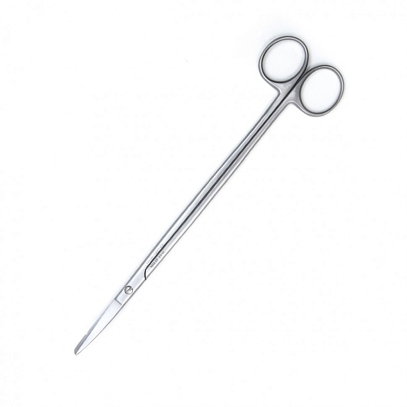 Ножницы CRAFOORD, для глубоких полостей, с одним острым концом вертикально-изогнутые, 230 мм (Н-124-1р), МИЗТ