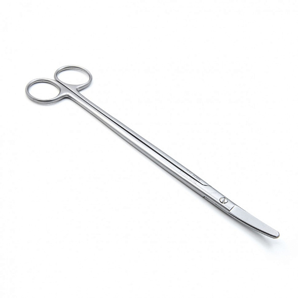 Ножницы CRAFOORD, для глубоких полостей, тупоконечные вертикально-изогнутые, 230 мм (Н-124р), МИЗТ