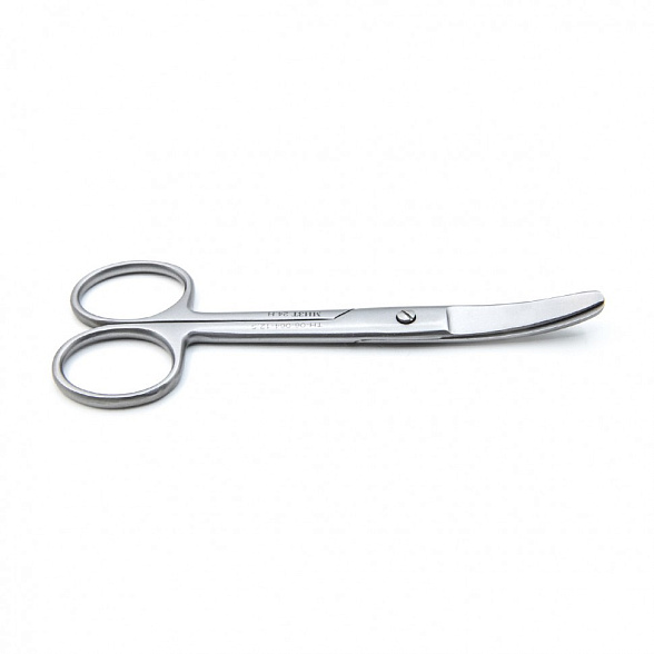 Ножницы хирургические тупоконечные вертикально-изогнутые, 125 мм (Н-64р) , МИЗТ