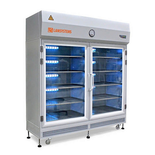 Шкаф стерильного хранения с распашными дверями и лампами УФО (КД 442.180.02)