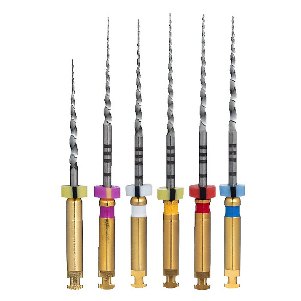 Ultratapers Engine 25мм, в наборе: SX-F3 (SX, S1, S2, F1, F2, F3), машинные файлы, никель-титан, 6 шт. Eurofile