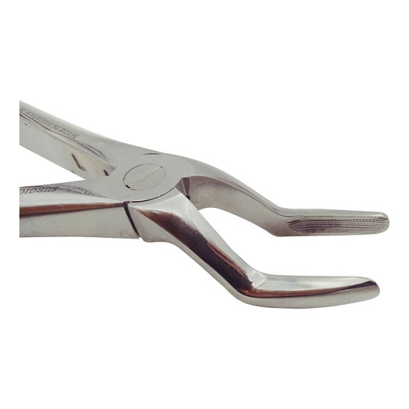 Щипцы с широкими губками для удаления корней зубов верхней челюсти Ж 52