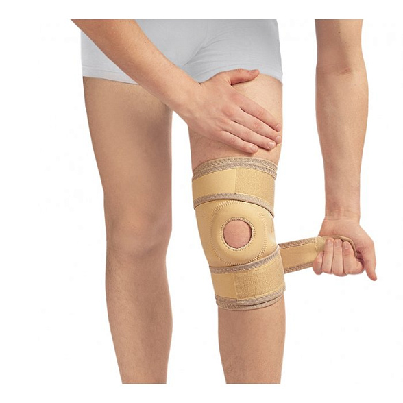 Бандаж фиксирующий коленный модель 0805 размер 3 (бежевый)
