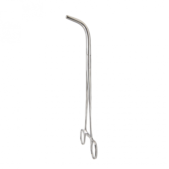 Зажим жесткий для влагалищных операций, №2, изогнутый, 233 мм. Surgiwell