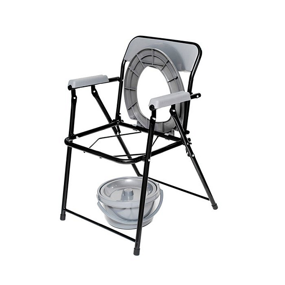 WC600 Кресло-туалет складной, черный (аналог WC eFix)