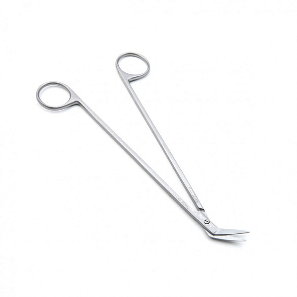 Ножницы POTTS-DE MARTEL, остроконечные, горизонтально- изогнутые под углом 60°, 185 мм (Н-77р), МИЗТ