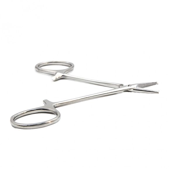 Зажим кровоостанавливающий, глазной, прямой с зубом, 84 мм. Surgiwell