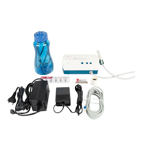 Скалер ультразвуковой автономный UDS LED с подсветкой - автономная вода, 6 насадок в комплекте (G1x2, G2, G4, P1, E1)