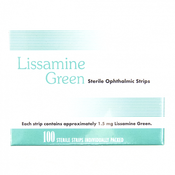 Полоски офтальмологические диагностические Lissamine Green №100