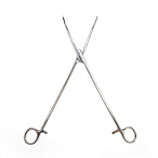 Зажим кровоостанавливающий, зубчатый, изогнутый №3, 285 мм. Surgiwell