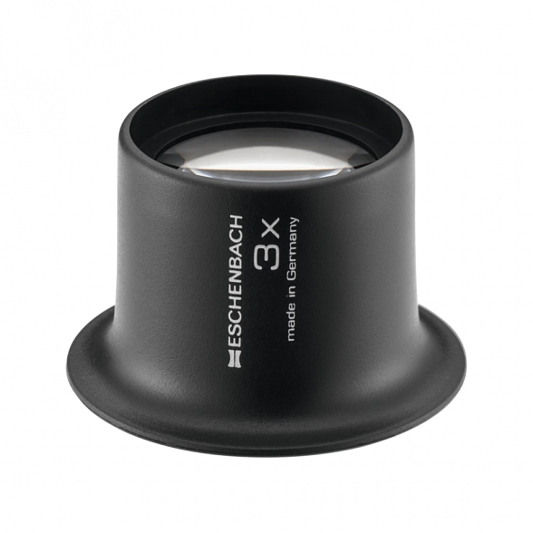 Лупа техническая часовая плосковыпуклая Eschenbach Watchmaker's magnififers, диаметр 25 мм, 3.0х, 12.0 дптр