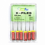 K-Files, 25мм, №06, дрильборы ручные, сталь, 6 шт. Eurofile