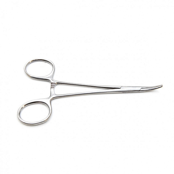 Зажим кровоостанавливающий "Москито", изогнутый для новорожденных, 127мм. Surgiwell