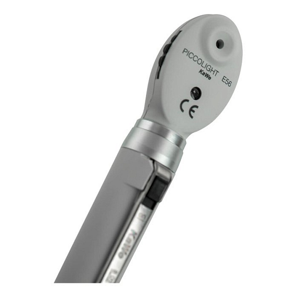 Офтальмоскоп карманный PICCOLIGHT E 56 (с ЛЭД лампой 2,5В) stone (серый), сумочка в комплекте, KaWe