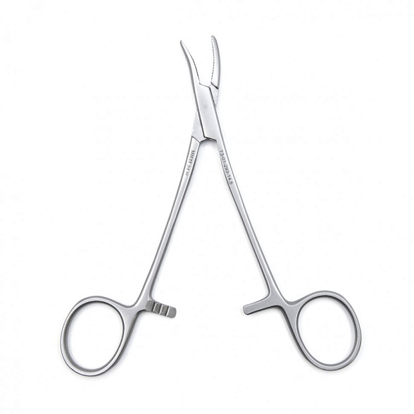 Зажим медицинский DANDY, кровоостанавливающий нейрохирургический, изогнутый, 145 мм (З-17-2р), МИЗТ