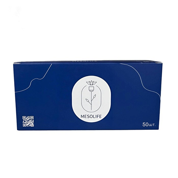 Игла медицинская тупоконечная (канюля) MESOLIFE для контурной пластики 25G50 (игла в комплекте)-50 шт/уп