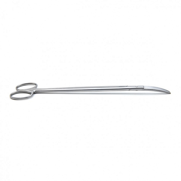 Ножницы CRAFOORD, для глубоких полостей, с одним острым концом вертикально-изогнутые, 230 мм (Н-124-1р), МИЗТ