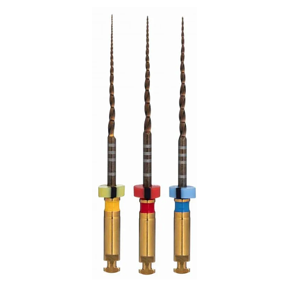 Ultrataper NEXT 25мм, в наборе: размер X1-X3 (X1x1, X2x1, X3x1) 3 шт., стерильные машинные файлы, никель-титан, Eurofile