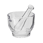 Ступка с пестиком, стеклянная, D=120 мм