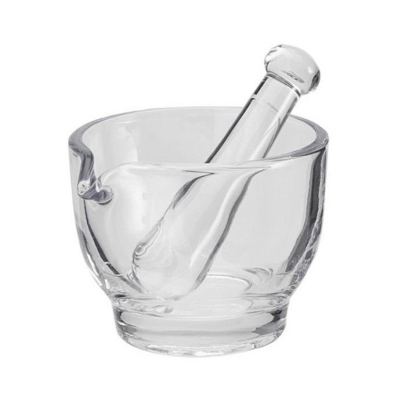 Ступка с пестиком, стеклянная, D=120 мм