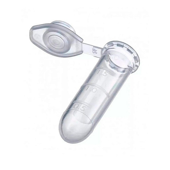 Микропробирка цилиндрическая 2 мл, ПП, градуированная, защелкивающиеся крышка (500 шт/уп)