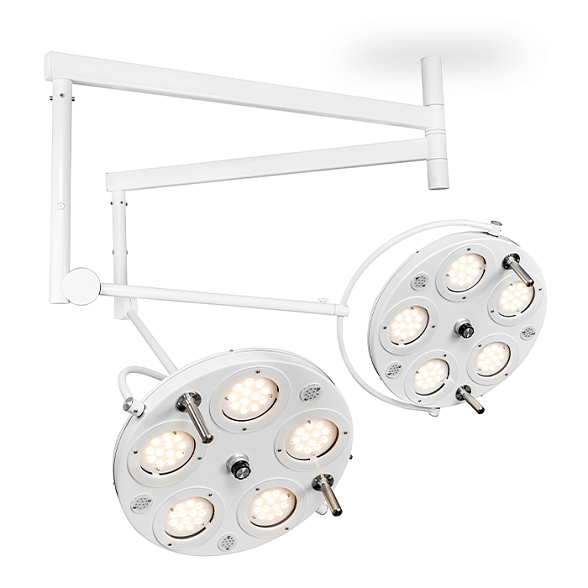 Медицинский двухкупольный хирургический светильник FotonFLY 5М/5М двухкупольный