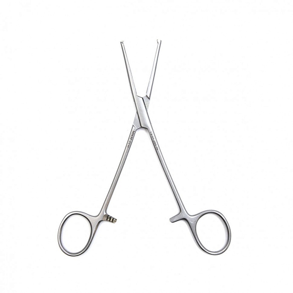 Зажим медицинский KOCHER-OCHSNER, кровоостанавливающий 1х2 зубый, зубчатый, прямой, № 2, 160 мм (З-5р), МИЗТ