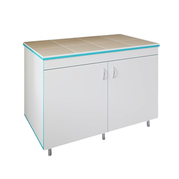 Закрытый стол для работы стоя со столешницей из керамогранитной плитки СЛЗ НВК 1200 КГ