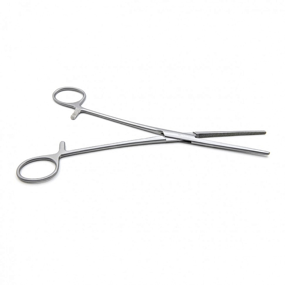 Зажим медицинский ROCHESTER-PEAN, кровоостанавливающий зубчатый, прямой, № 2, 198 мм (З-32р), МИЗТ