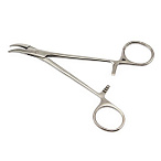 Зажим к/о нейрохирургический изогнутый, повыш. стойк., 145 мм