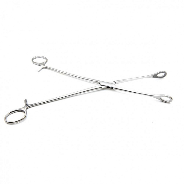 Щипцы для удаления плодного яйца с кремальерой, прямые, с шириной губок 14 мм, 260 мм. Surgiwell