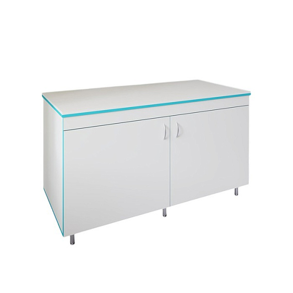 Закрытый стол для работы стоя со столешницей из монолитной керамики СЛЗ НВК 1500 МОН