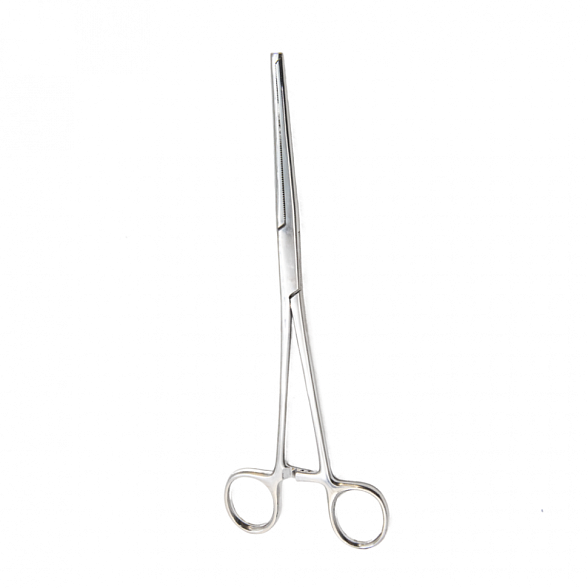 Зажим кровоостанавливающий, одно- и двузубый, зубчатый, прямой №3, 205 мм. Surgiwell