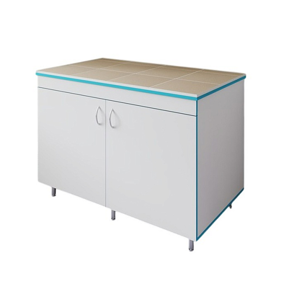 Закрытый стол для работы стоя со столешницей из керамогранитной плитки СЛЗ НВК 1200 КГ