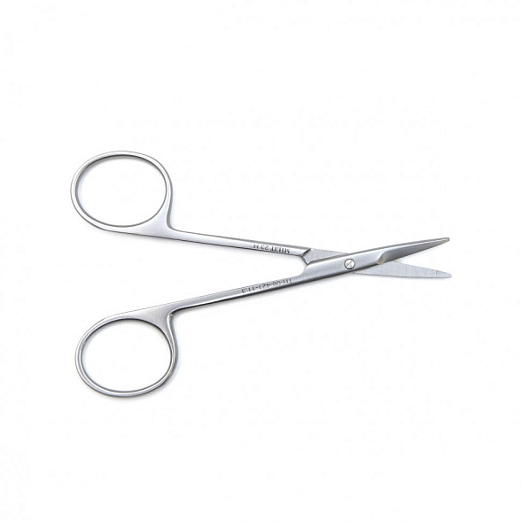 Ножницы глазные тупоконечные прямые, 113 мм