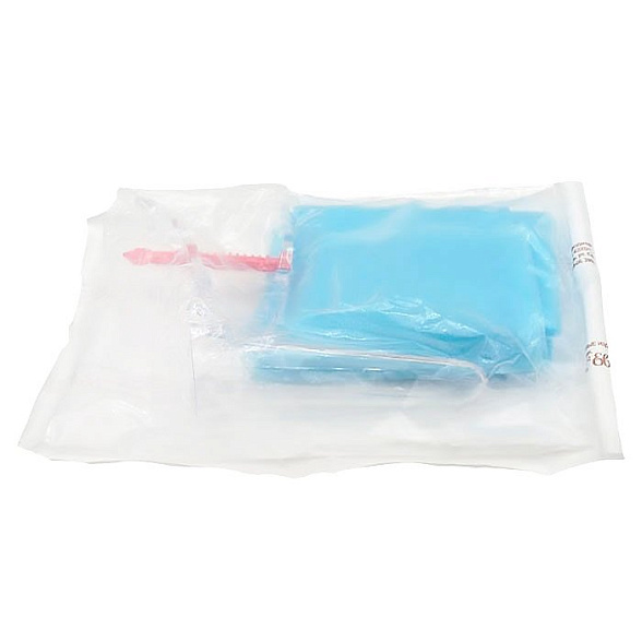 01.211.01.16.1.065 Набор гинекологический смотровой одноразовый стерильный «Ева» (Зеркало по Куско №2, ложка Фолькмана полимерная, салфетка Б-16, перчатки латексные смотровые, размер М)