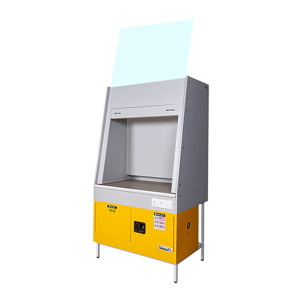 Вытяжной шкаф с отсеком для хранения ЛВЖ и столешницей из керамогранита НВ-1100 ШВ-ЛВЖ