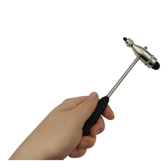 Неврологический молоточек ТРОМНЕР тяжелый 200г, с иглой и кисточкой, KaWe