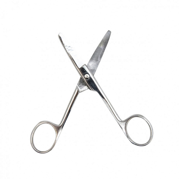 Ножницы хирургические детские, тупоконечные, вертикально-изогнутые, 125 мм, Surgiwell