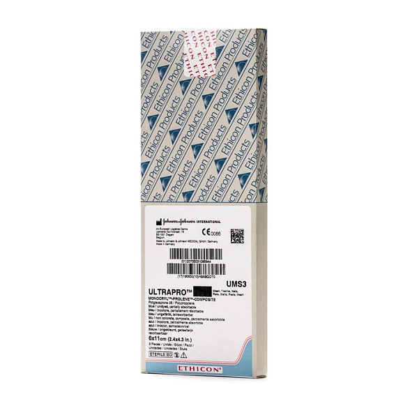 Ethicon УЛЬТРАПРО хирургическая сетка композиционная 6 х 11 см UMS3