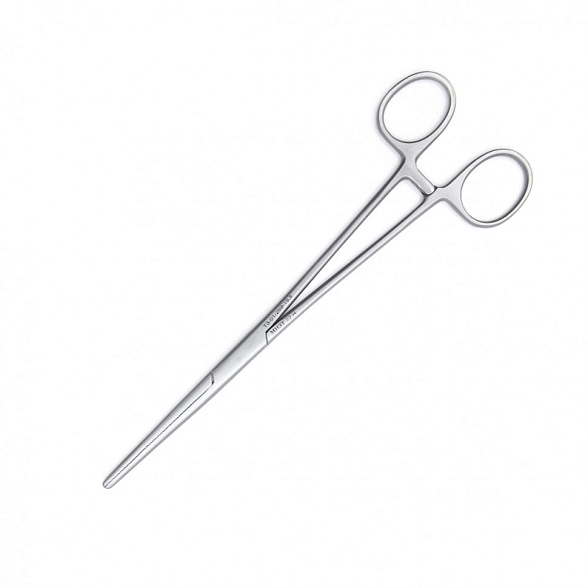 Зажим медицинский ROCHESTER-PEAN, кровоостанавливающий зубчатый, прямой, № 2, 198 мм (З-32р), МИЗТ