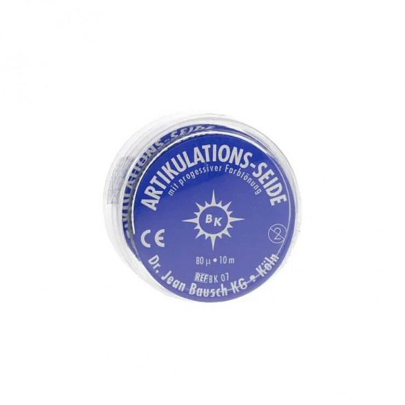 BK 07 шелк артикуляционный Bausch (ролик 10 м х 16мм), синий 80 мкм