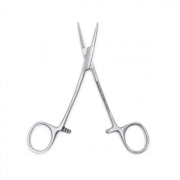 Зажим кровоостанавливающий Москит прямой по плоскости для новорожденных 125 мм