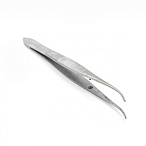 Пинцет глазной, по Грейфу 10см, изогнутый