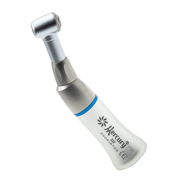 222 - угловой наконечник с кнопочным зажимом бора, 1:1, Mercury